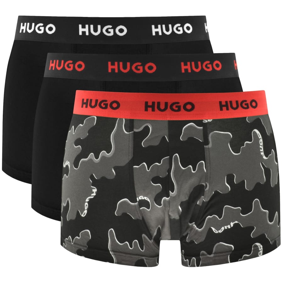 HUGO 3 Pack Trunks Black